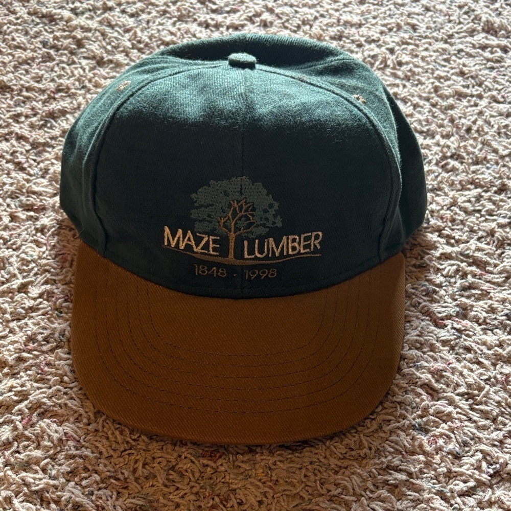 Vintage Flat Bill Baseball Cap - “Maze Lumber”​​​​